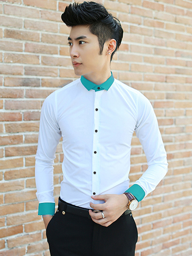 Áo sơ mi trắng phối cổ asm647 - 1