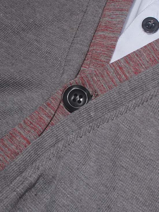 Áo khoác cardigan xám chuột ac086 - 3