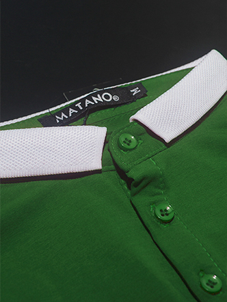 Áo thun có cổ xanh lá cây at551 - 2