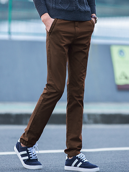 Quần kaki hàn quốc màu nâu qk135 - 1