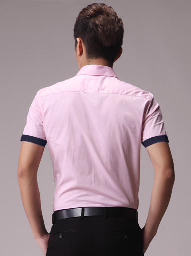 Áo sơ mi ngắn tay hồng asm710 - 2
