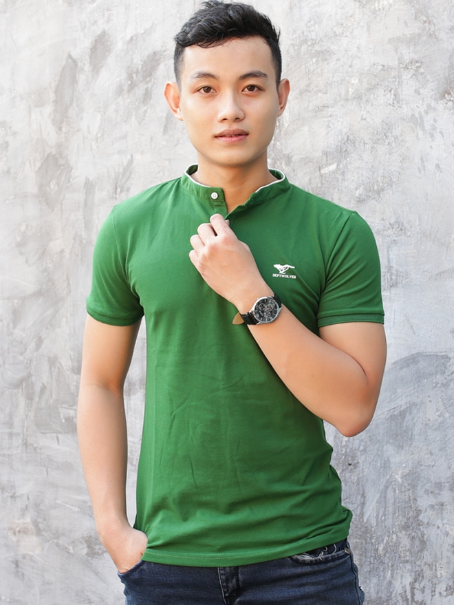 Áo thun cá sấu xanh lá cây at580 - 1
