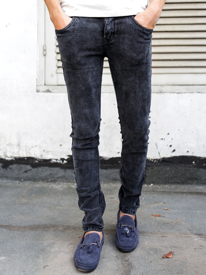 Quần jean skinny xám chuột đậm qj1296 - 1