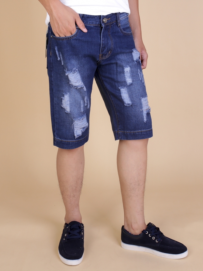 Quần short jean xanh đen qs63 - 1