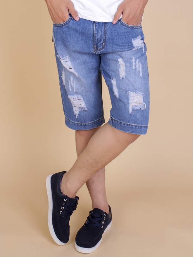 Quần short jean xanh qs63 - 1