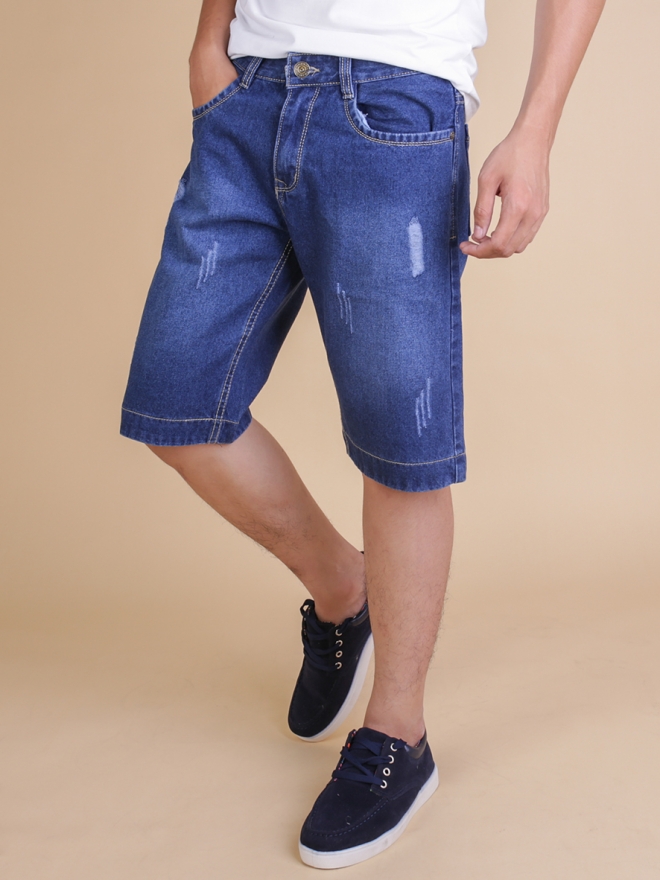 Quần short jean xanh dương qs65 - 1