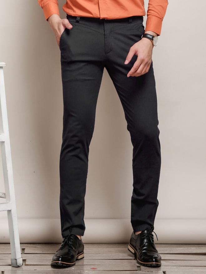Quần kaki hàn quốc đen qk149 - 2