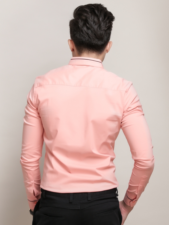 Áo sơ mi hàn quốc hồng asm775 - 2