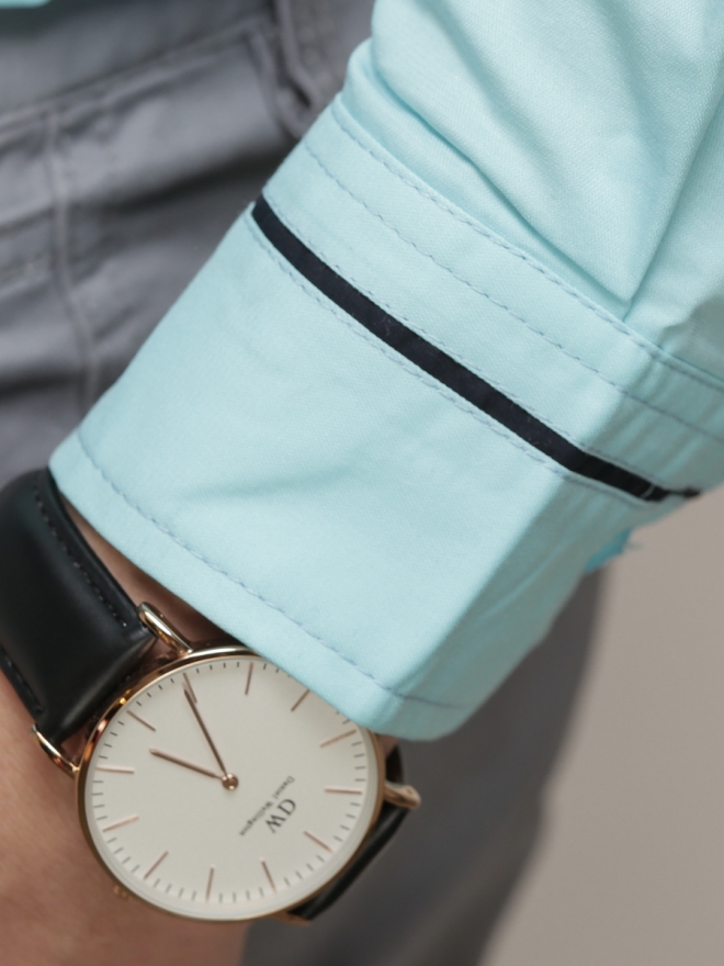 Áo sơ mi hàn quốc xanh ngọc asm775 - 2