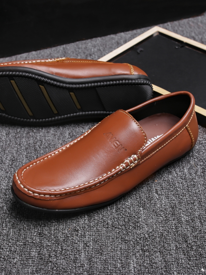 Giày mọi da màu bò g76 - 2