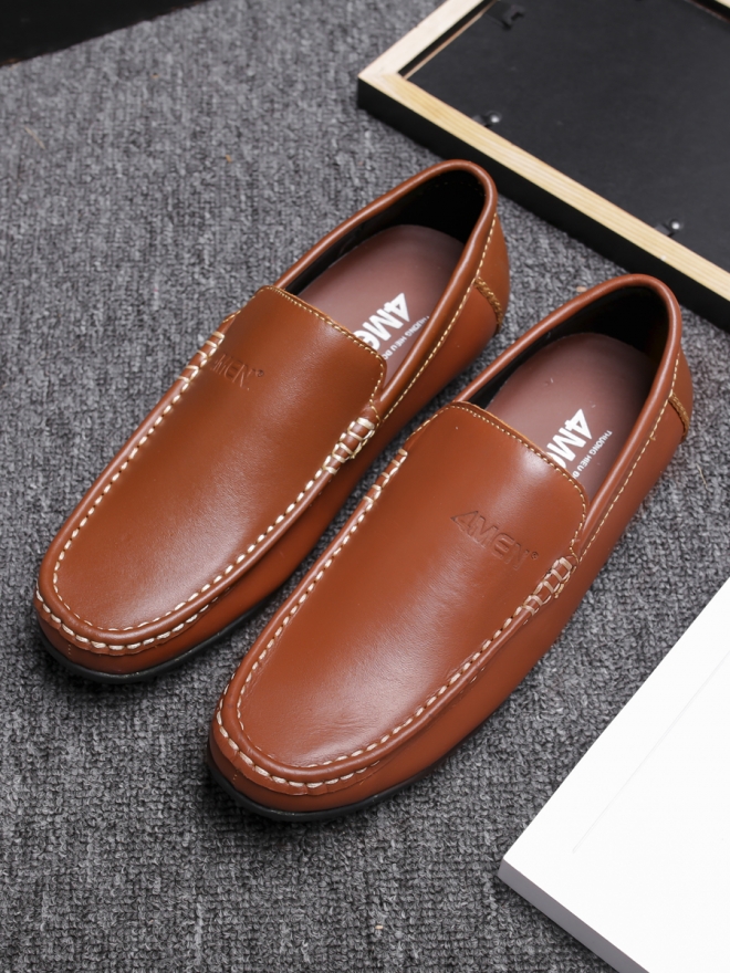 Giày mọi da màu bò g76 - 3