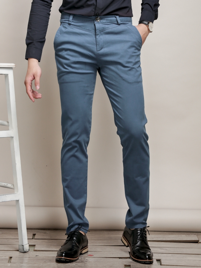 Quần kaki hàn quốc màu xám xanh qk149 - 3