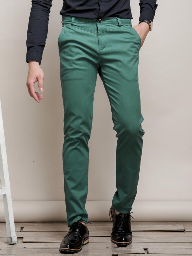 Quần kaki hàn quốc xanh qk149 - 4