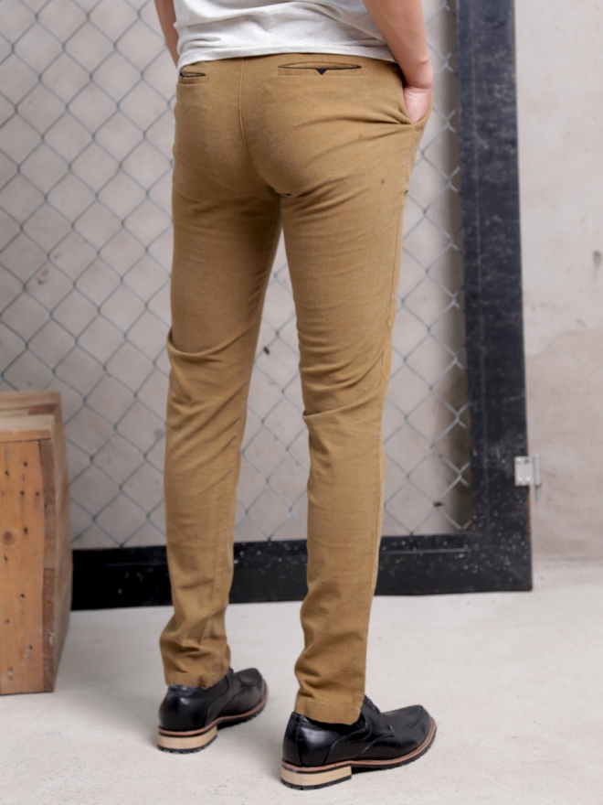 Quần kaki vải bố màu bò qk154 - 5