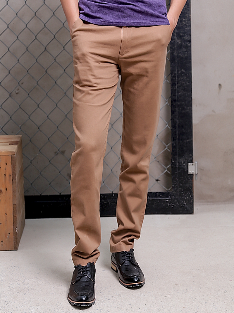 Quần kaki hàn quốc màu cafe qk155 - 1