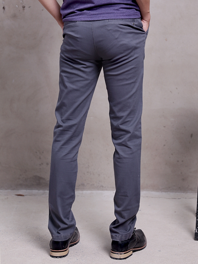Quần kaki hàn quốc xám chuột đậm qk155 - 2