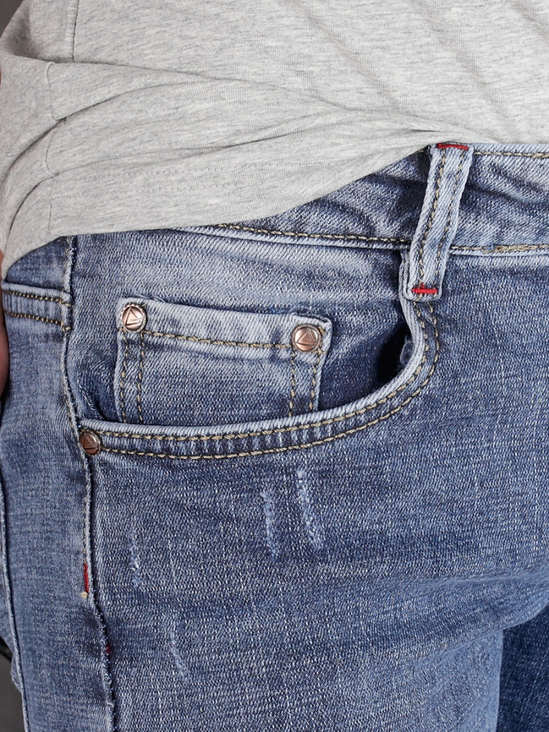 Quần jean skinny rách xanh dương qj1361 - 3