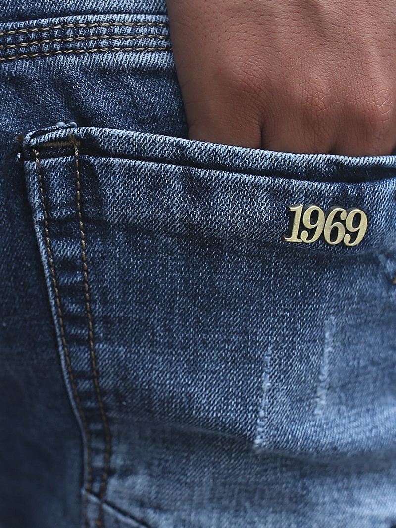 Quần jean skinny rách xanh dương qj1377 - 2