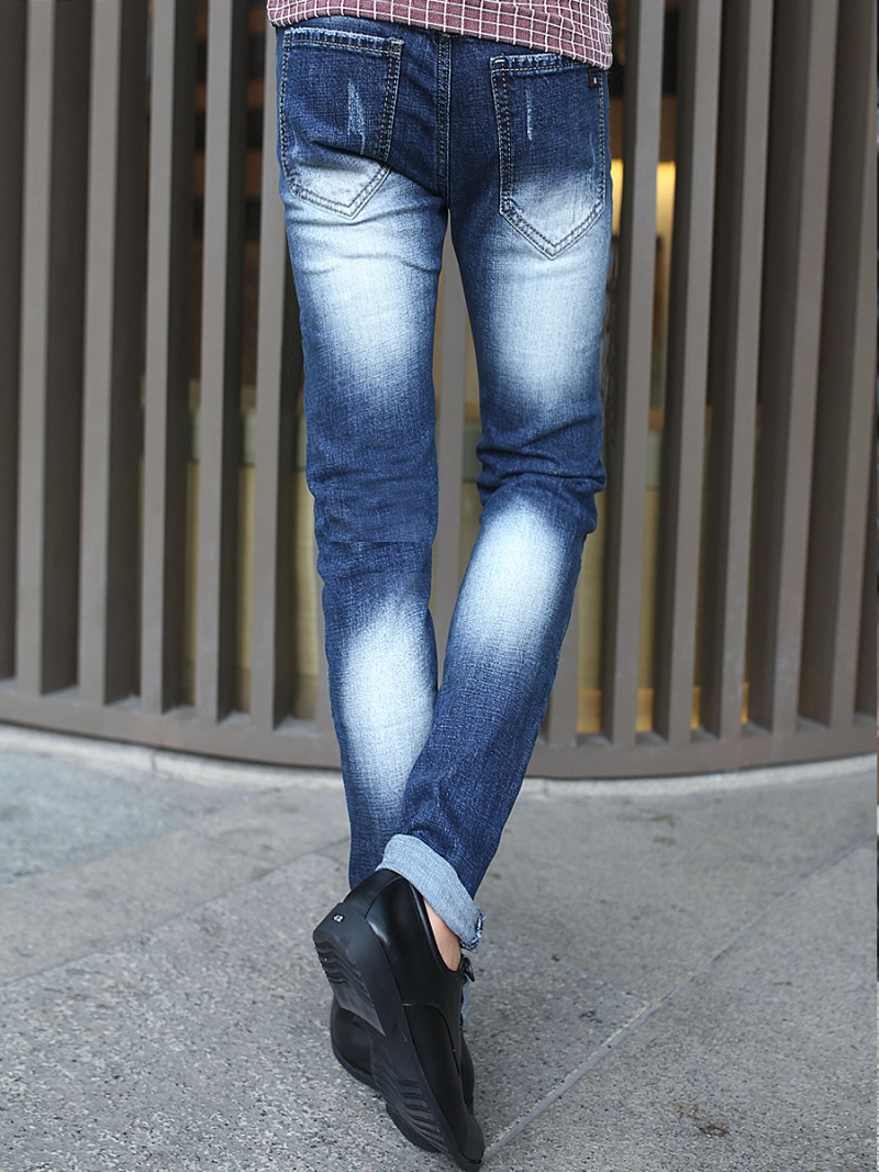 Quần jean skinny rách xanh dương qj1379 - 2