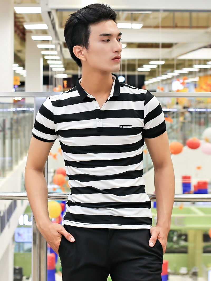 Áo thun có cổ đen at617 - 1