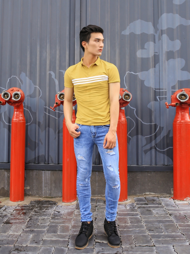 Áo thun có cổ vàng at622 - 2