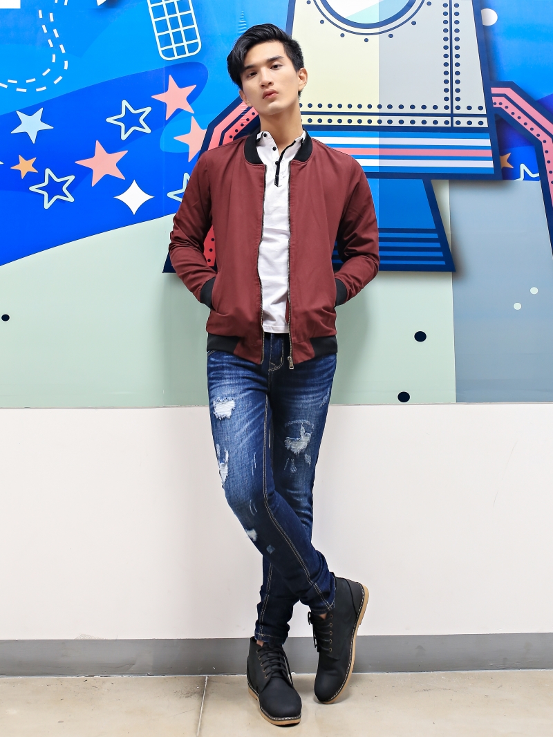 Quần jean skinny rách xanh đen qj1385 - 4