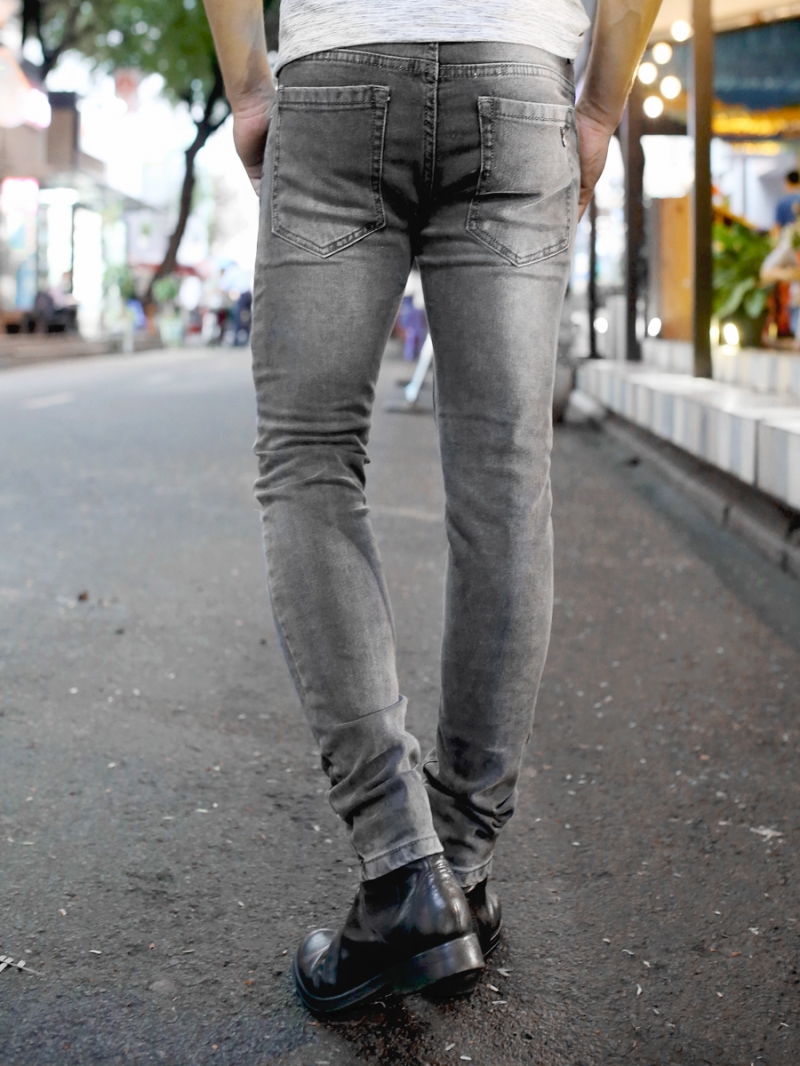 Quần jean skinny xám chuột qj1384 - 2