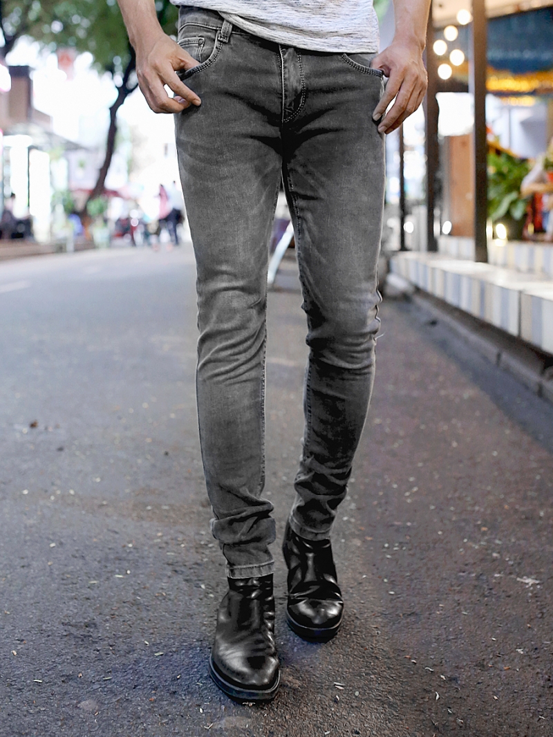 Quần jean skinny xám chuột qj1384 - 1