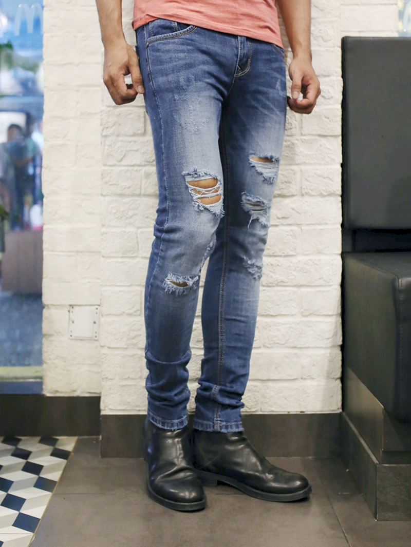 Quần jean skinny xanh qj1385 - 3