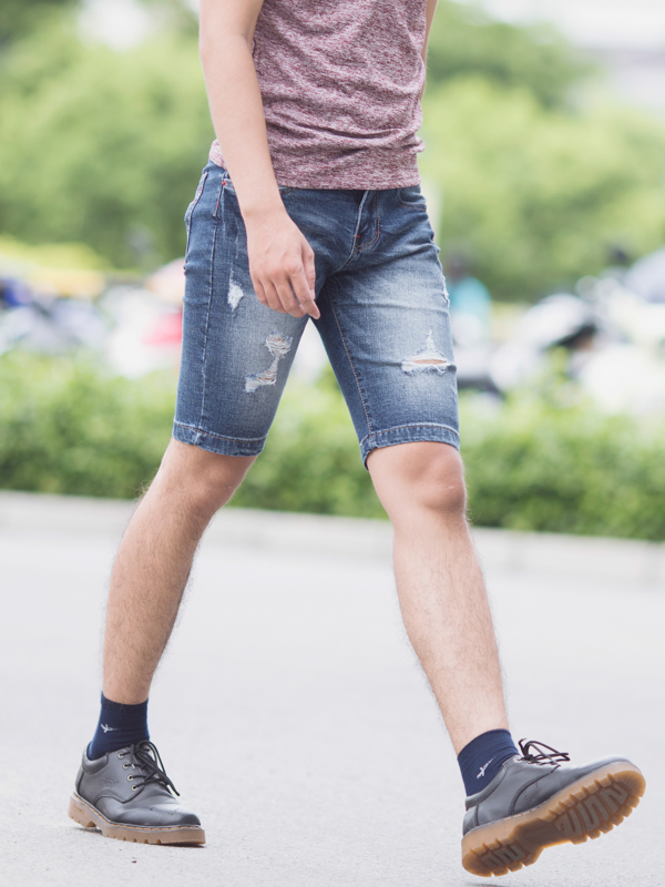Quần short jean xanh dương đậm qs82 - 3