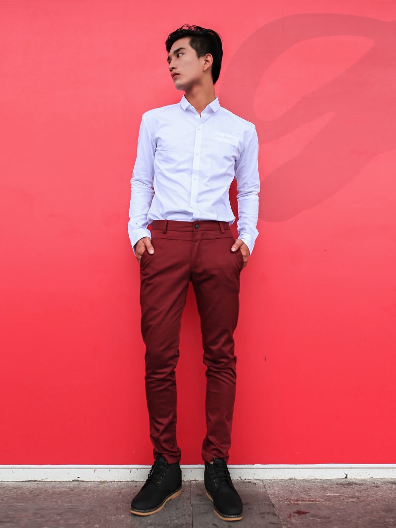 Quần tây đỏ đô qt55 - 2