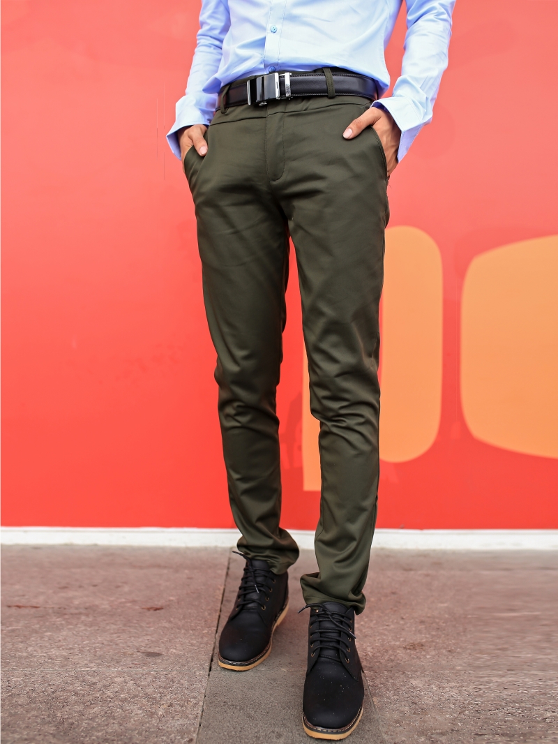 Quần tây xanh rêu qt55 - 1