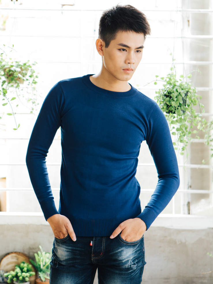 Áo len hàn quốc xanh dương al82 - 3