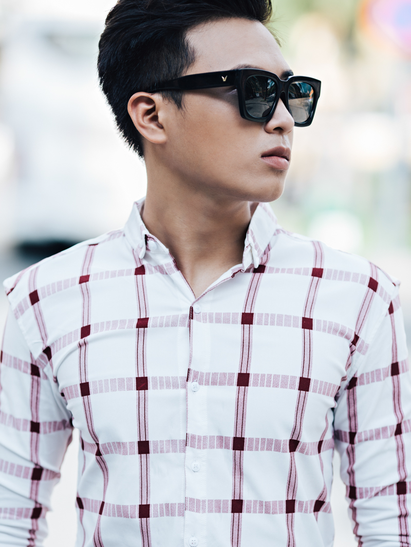 Áo sơ mi ca rô đỏ asm832 - 4