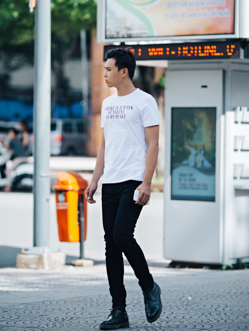 Áo thun cổ tròn trắng at631 - 3