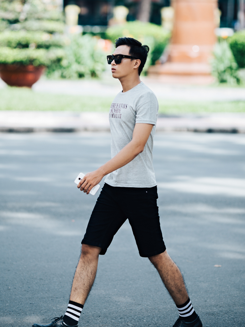 Áo thun cổ tròn xám chuột at631 - 1