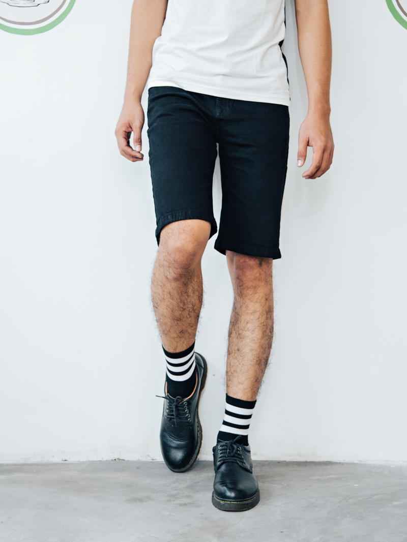 Quần short jean đen qs87 - 1