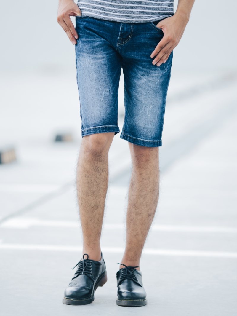 Quần short jean xanh đen qs90 - 1