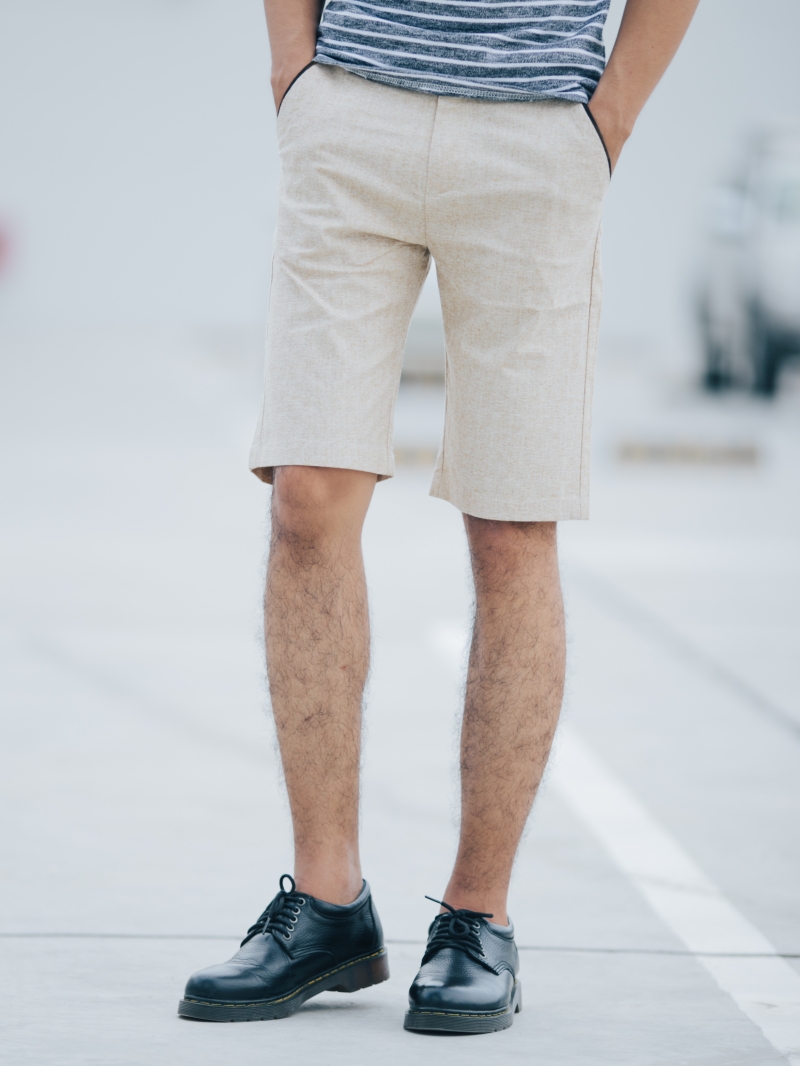Quần short kaki vàng kem qs88 - 1