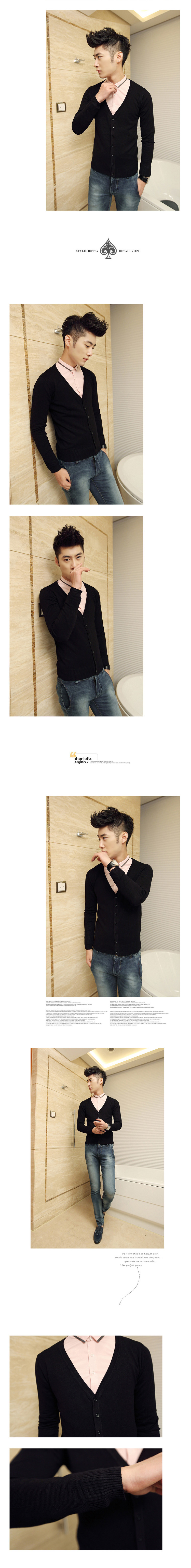 Áo khoác cardigan đen ac088 - 1