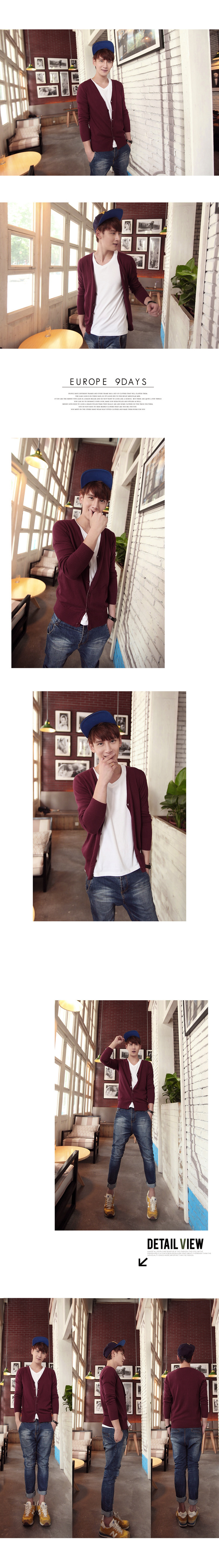 Áo khoác cardigan đỏ đô ac088 - 1