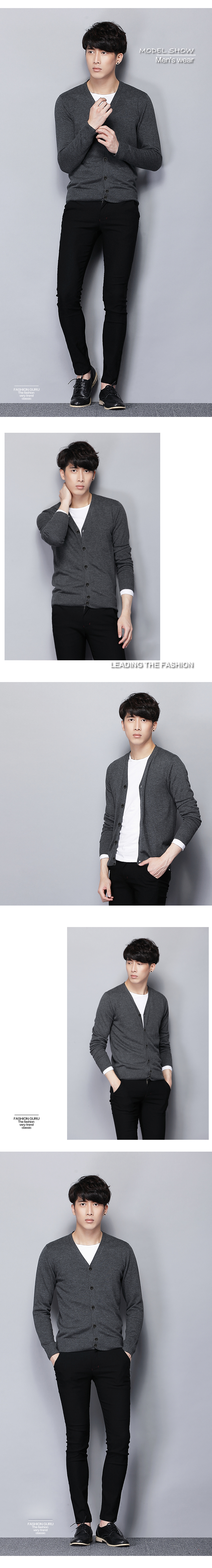 Áo khoác cardigan xám chuột đậm ac088 - 1