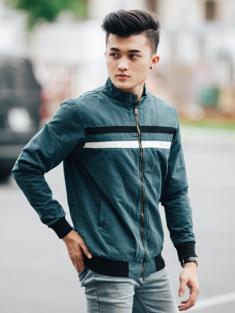 Áo khoác kaki xanh rêu ak205 - 2