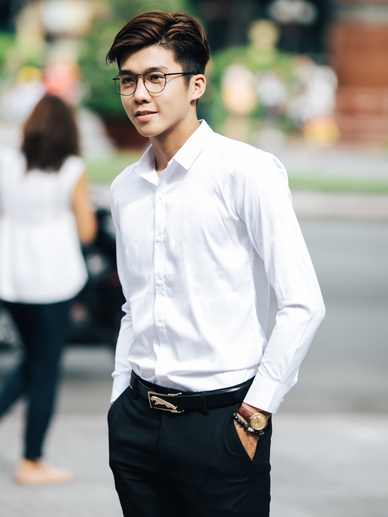 Áo sơ mi trắng asm833 - 1