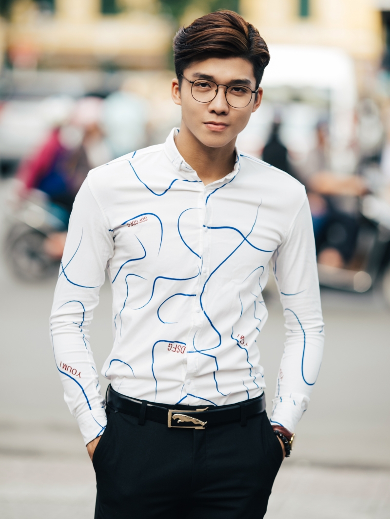 Áo sơ mi trắng kem asm834 - 1