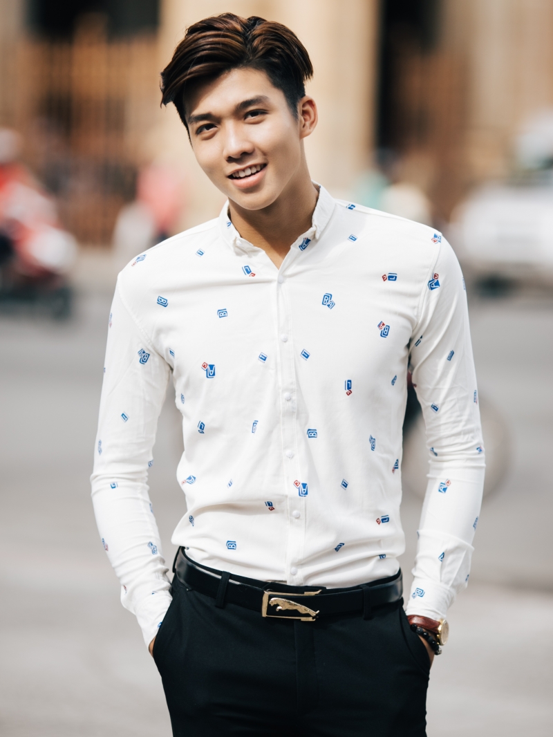 Áo sơ mi trắng kem asm838 - 2