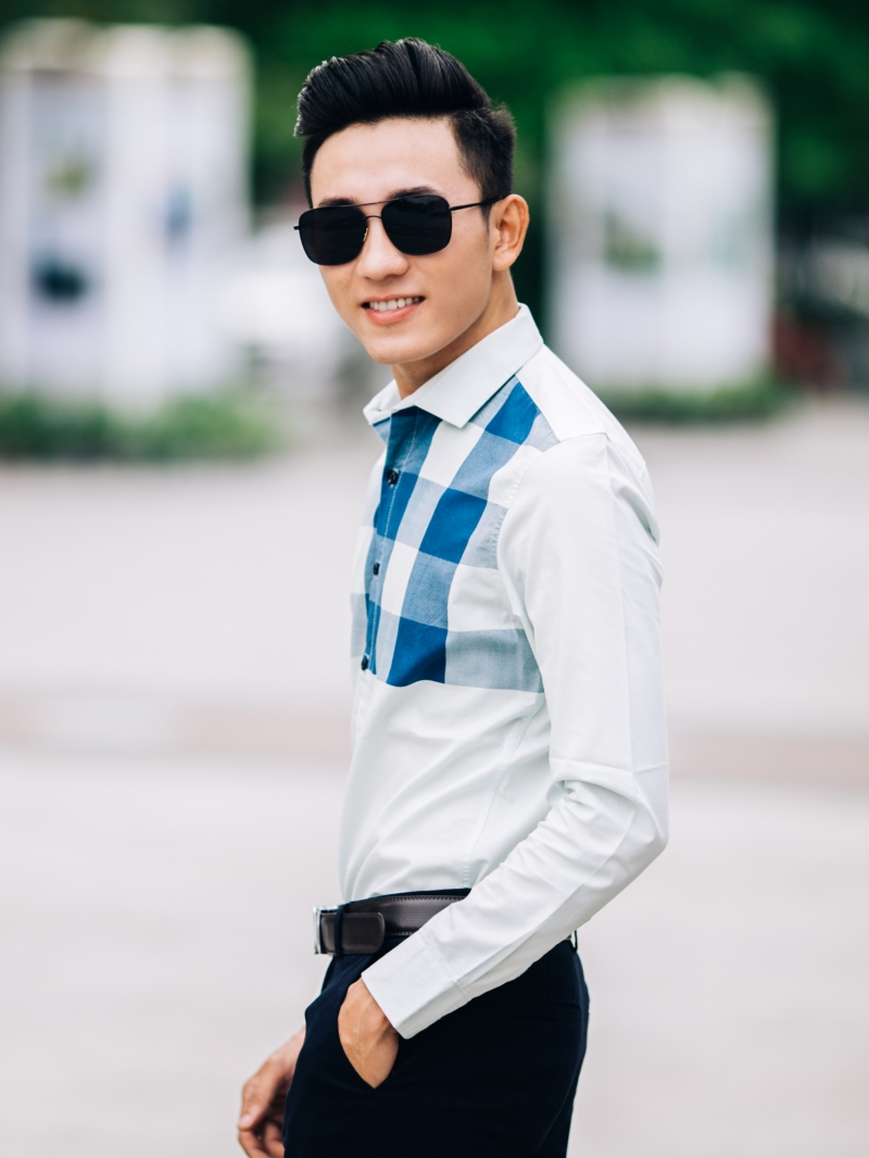 Áo sơ mi xanh ngọc asm844 - 2