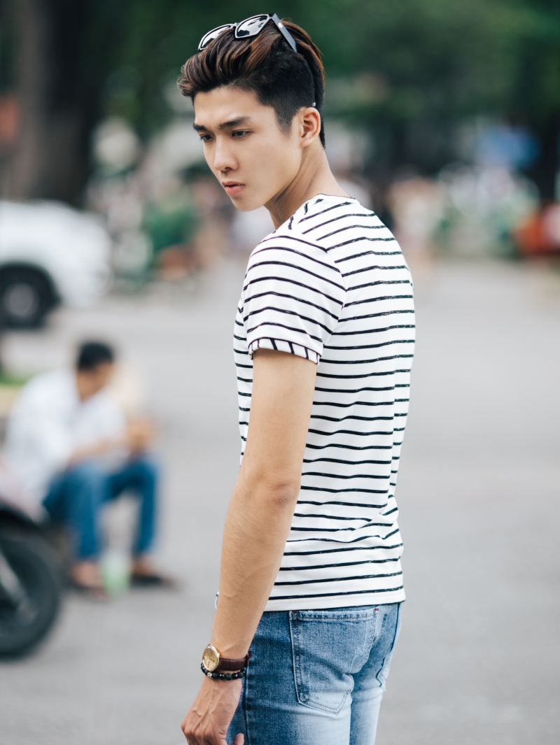 Áo thun cổ tim trắng at636 - 2