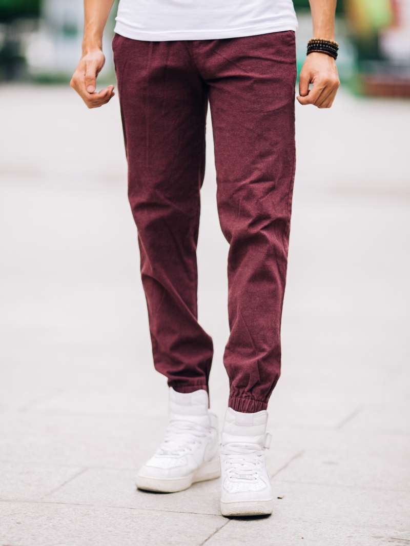 Quần jogger kaki đỏ mận j05 - 1