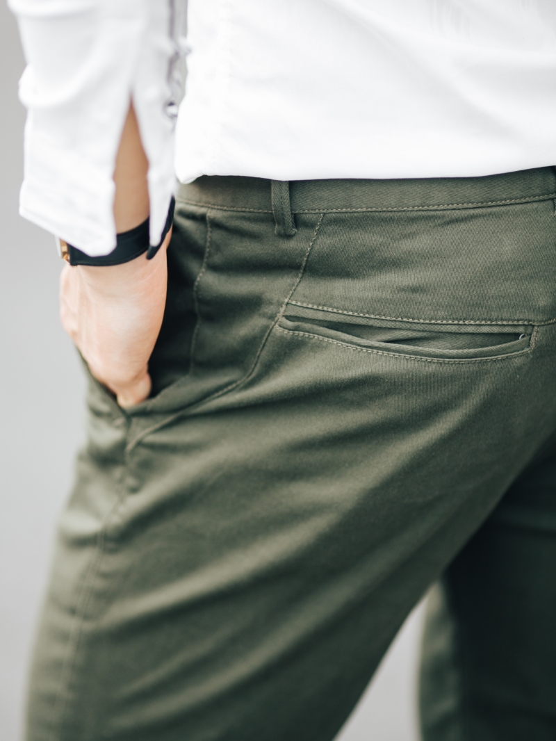 Quần kaki màu rêu qk161 - 4